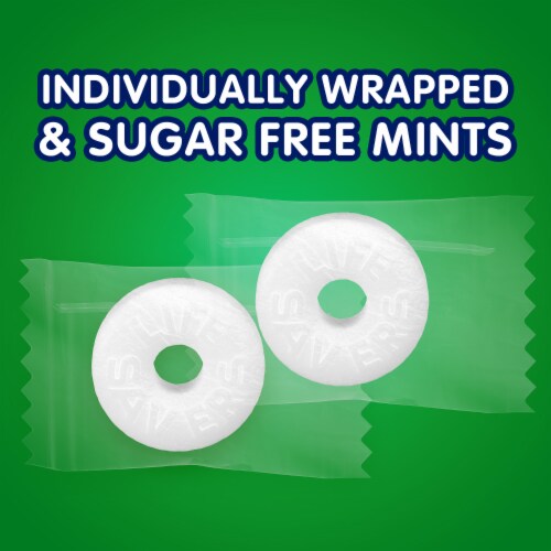 LIFE SAVERS Wint O Green Sugarfree Mints Candy Bag Perspective: right