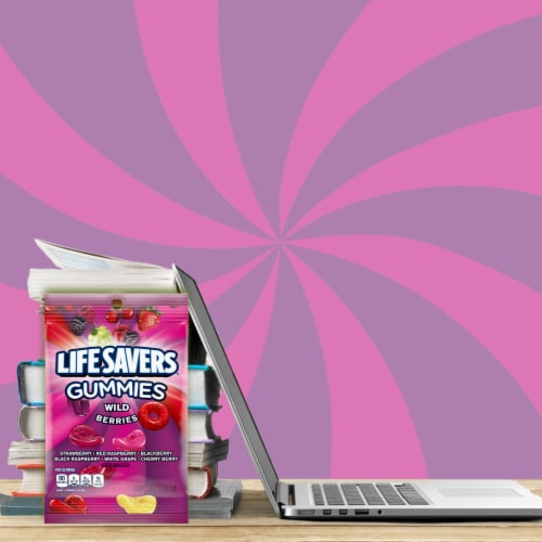 Life Savers Wild Berries Gummy Candy Bag Perspective: right