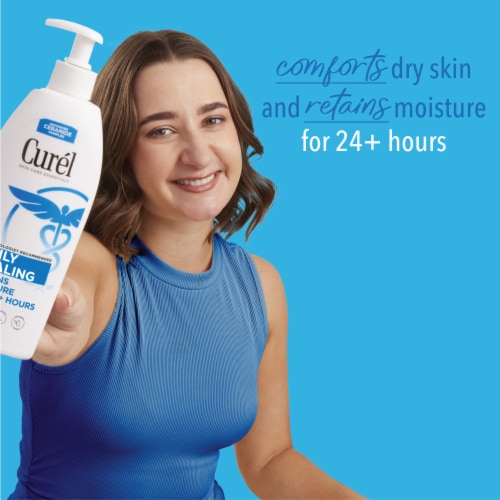 Curel Daily Healing Hand and Body Lotion for Dry Skin, Advanced Ceramides Complex, All Skin Types Perspective: right