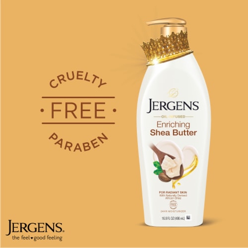 Jergens Shea Butter Moisturizer Hand And Body Lotion for Dry Skin, Dermatologist Tested Perspective: right