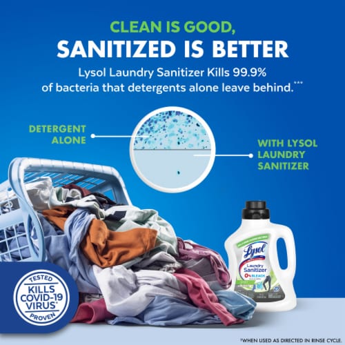 Lysol Laundry Sanitizer 0% Bleach Sport Perspective: right