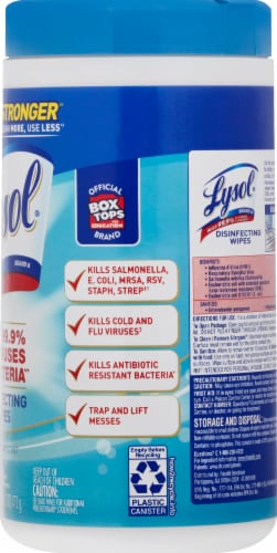 Lysol Ocean Fresh Scent Disinfecting Wipes Perspective: right