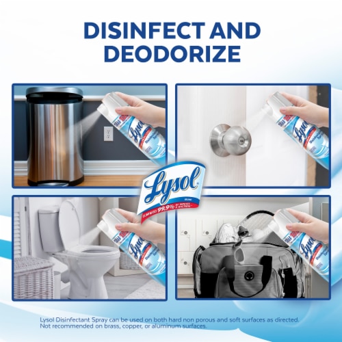 Lysol Disinfectant Spray, Sanitizing  Antibacterial Spray, Crisp Linen, 19 oz Perspective: right