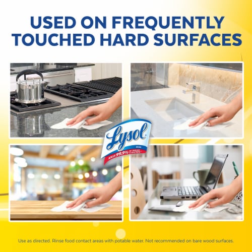 Lysol Disinfecting Wipes, Sanitizing Antibacterial Cleaning Wipes, Lemon and Lime Blossom, 35 ct Perspective: right