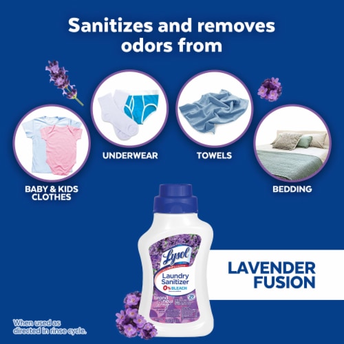 Lysol Laundry Sanitizer 0% Bleach Fresh Blossoms Perspective: right