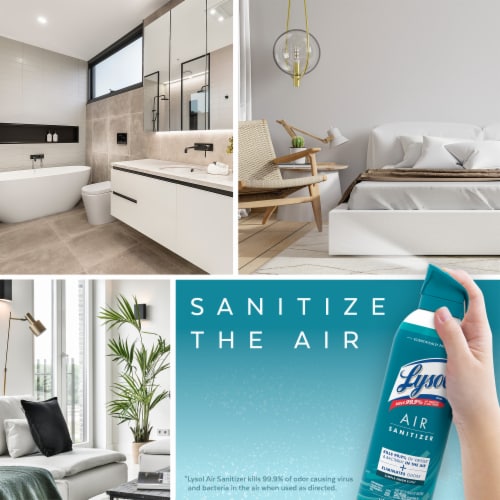 Lysol Air Sanitization and Odor Elimination Simple Fresh Scent Air Sanitizing Spray Perspective: right