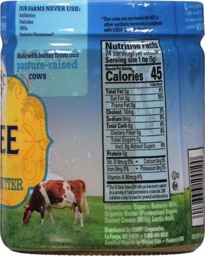 Organic Valley Ghee Clarified Butter Perspective: right