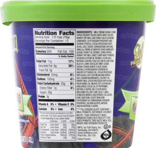Toft's Chocolate Cookie Mint Madness Ice Cream Tub Perspective: right