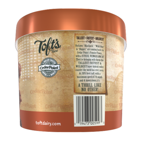 Toft's® Brownie Bandit Ice Cream Tub Perspective: right