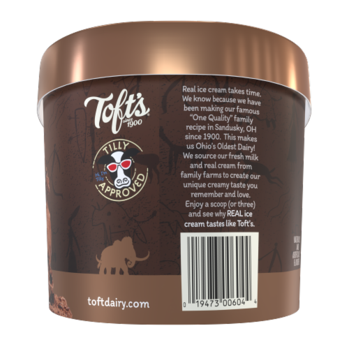 Toft's Caveman Chocolate Ice Cream Tub Perspective: right