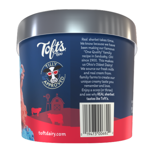 Toft's® Raspberry Sherbet Tub Perspective: right