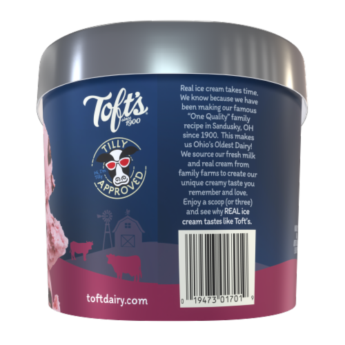 Toft's® Sweet Black Cherry Ice Cream Tub Perspective: right