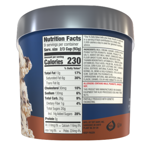 Toft's® Peanut Butter 'N Cookies Perspective: right
