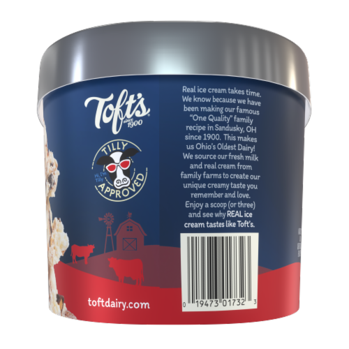Toft's® Tin Roof Sundae Ice Cream Tub Perspective: right