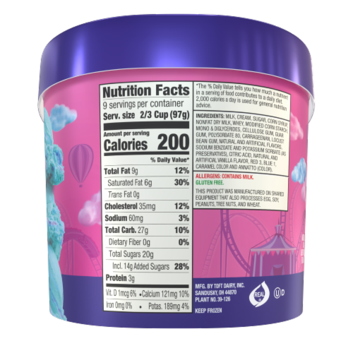 Toft's® Limited Edition Holiday Peppermint Ice Cream Tub Perspective: right