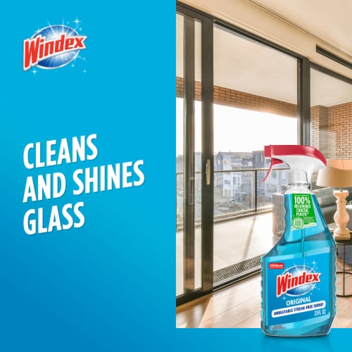 Windex® Glass Cleaner Original Blue Spray Bottle Perspective: right