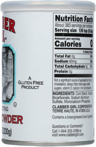 Clabber Girl Baking Powder, Gluten-Free Perspective: right