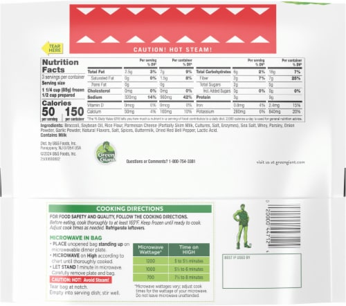 Green Giant Simply Steam Tuscan Seasoned Broccoli Perspective: right