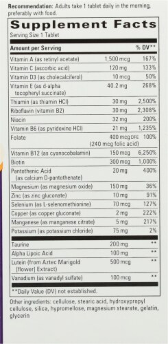 Nature's Way Alpha Betic® Multi Vitamin Tablets Perspective: right