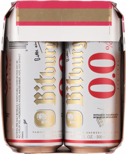Bitburger® Non-Alcoholic Beer Cans Perspective: right