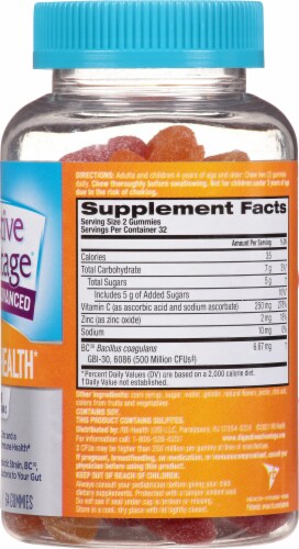Schiff® Digestive Advantage Probiotics Advanced + Immune Health Gummies Perspective: right