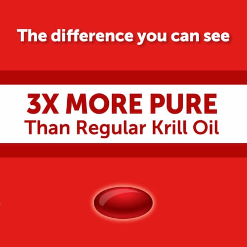 MegaRed Superior Krill Oil Omega 3 Heart Health Supplement Softgels 350mg Perspective: right