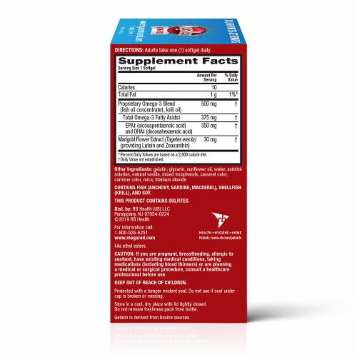 Shiff MegaRed Advanced Total Body Refresh Omega-3s Softgels Perspective: right