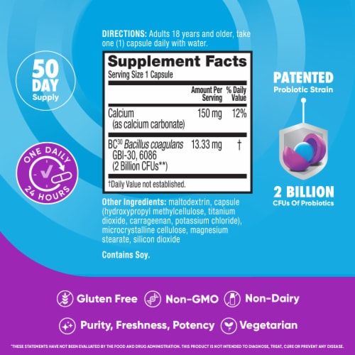Digestive Advantage® Daily Probiotic and Immune Support Capsules Perspective: right