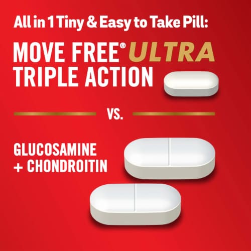 Move Free Ultra Triple Action, Joint Health Supplement with Type II Collagen Perspective: right