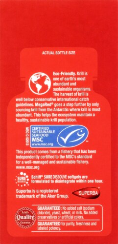 Schiff MegaRed Superior Omega-3 Krill Oil Softgels 500mg Perspective: right