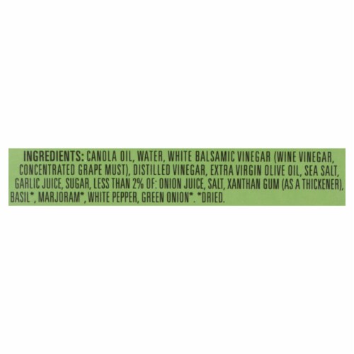 Newman's Own White Balsamic Vinaigrette Salad Dressing Perspective: right