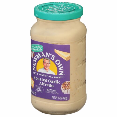 Newman's Own Roasted Garlic Alfredo Sauce Perspective: right