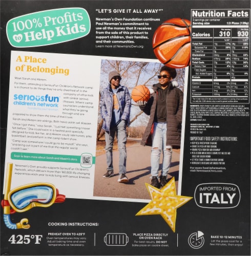 Newman's Own Authentic Italian Stone-Fired Crust Quattro Formaggi Pizza Perspective: right