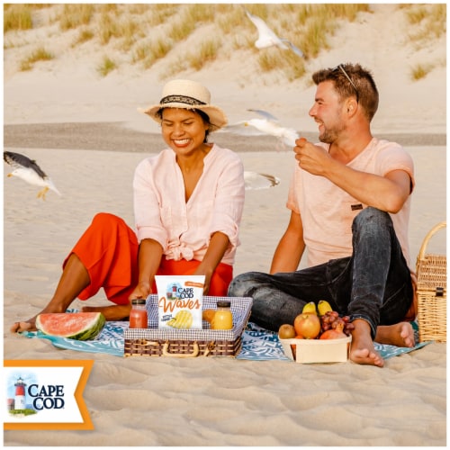 Cape Cod Waves Potato Chips Wavy Cut White Cheddar & Sour Cream Kettle Chips Perspective: right