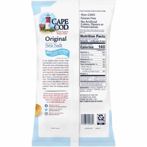 Cape Cod Potato Chips Lightly Salted Kettle Cooked Chips