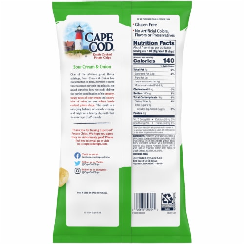 Cape Cod Potato Chips Sour Cream And Onion Kettle Chips