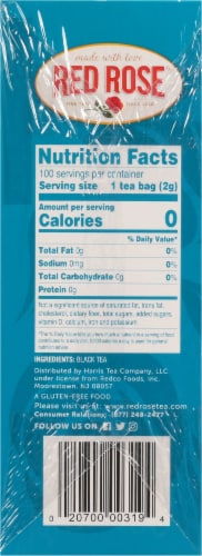 Red Rose Original Black Tea Bags Perspective: right