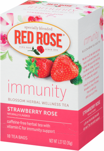 Red Rose Strawberry Rose Tea Perspective: right