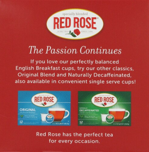 Red Rose English Breakfast Tea Single Serve Pods Perspective: right