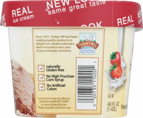 Turkey Hill® Strawberries and Cream Ice Cream Perspective: right