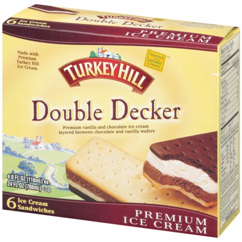 Turkey Hill Double Decker Premium Ice Cream Sandwiches Perspective: right