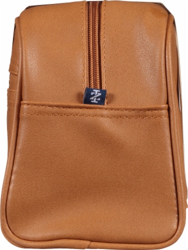 IZOD Salt Water Leather Dopp Bag Travel Set Perspective: right