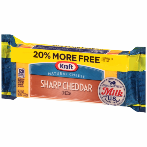 Kraft Natural Sharp Cheddar Cheese Bar Perspective: right