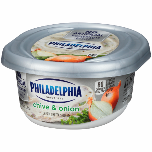 Philadelphia Chive & Onion Cream Cheese Perspective: right