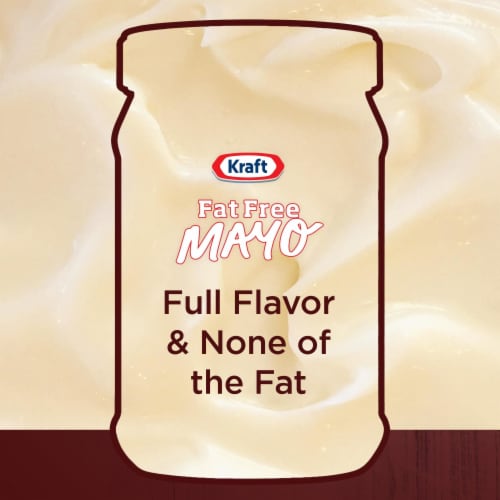 Kraft Fat Free Mayo Non Fat Mayonnaise, Jar Perspective: right