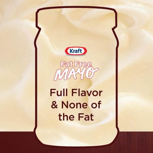 Kraft Fat Free Mayo Non Fat Mayonnaise, Jar Perspective: right