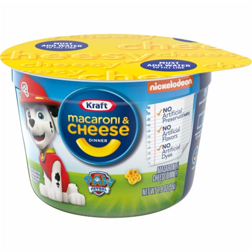 Kraft Mac & Cheese Microwavable Dinner with Nickelodeon Paw Patrol Pasta Shapes Perspective: right