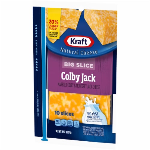 Kraft Big Slice Colby Jack Marbled Cheese Slices Perspective: right