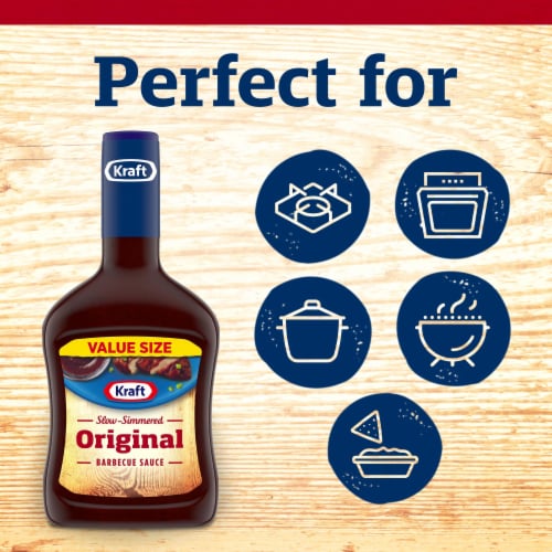 Kraft Original Slow-Simmered Barbecue Sauce Value Size Perspective: right