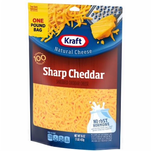Kraft Sharp Cheddar Shredded Cheese Perspective: right